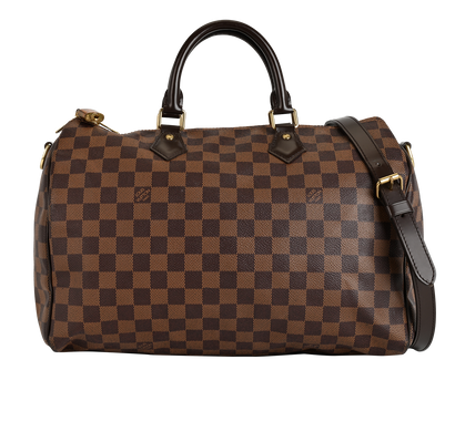Speedy Bandouliere 35, £995, Handbags, Brown, Canvas, Front view